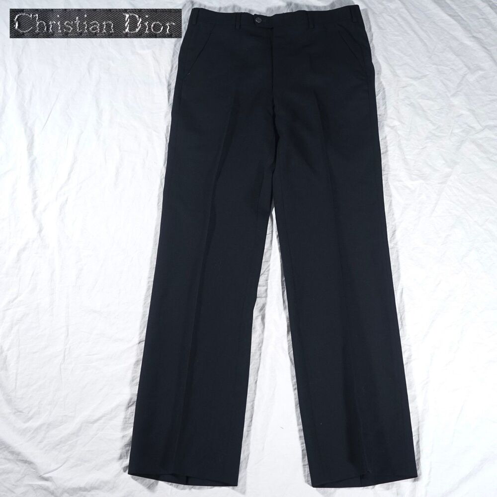 Vintage Christian Dior Monsieur Dress Pants Black 34x33